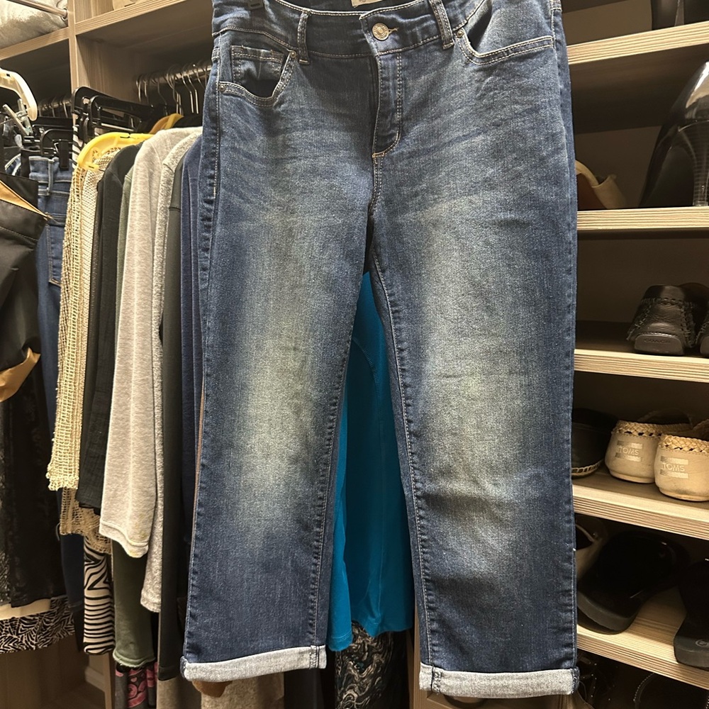 Vintage America Dark Blue Ankle Jeans